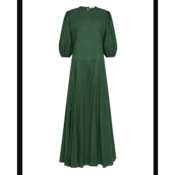 NWOT Matin Studio Green Bohemian Maxi Dress - Picture 6 of 10